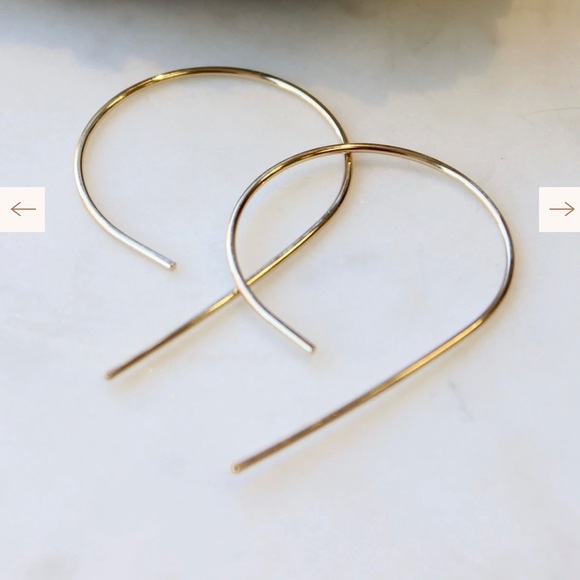 Jewelry - Hello Adorn Invert Swoop Earrings - 14kt yellow gold fill